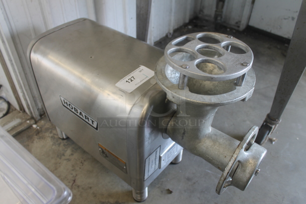 Hobart 4822 Stainless Steel Commercial Countertop Meat Grinder. 208-240 Volts, 3 Phase.  - Image 2 of 7