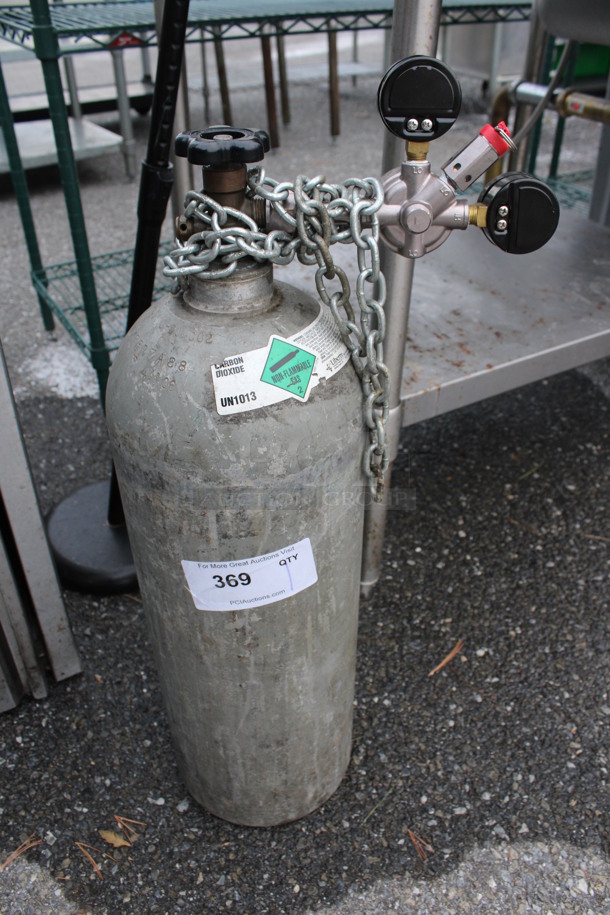 Metal Carbon Dioxide Tank. 12x7x29 - Image 1 of 3