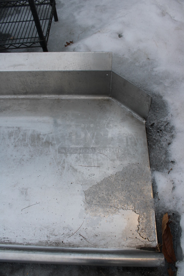 Stainless Steel Commercial Left Side Clean Side Dishwasher Table. 60x30x10 - Image 3 of 3