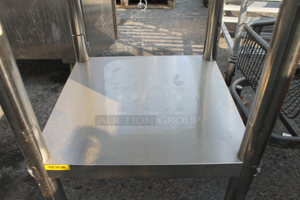 Commercial Stainless Steel Equipment Stand With Undershelf on Galvanized Legs. - Image 3 of 4
