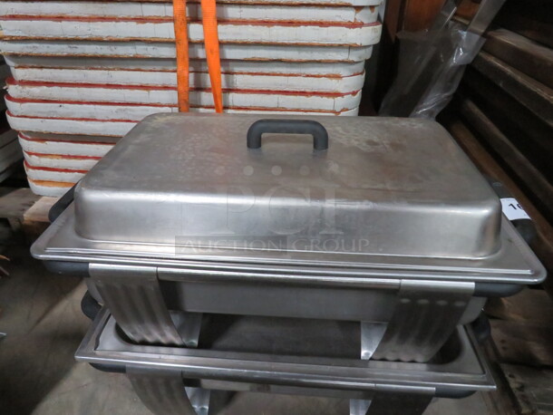 One Full Size Stainless Steel Chafer With Lid.