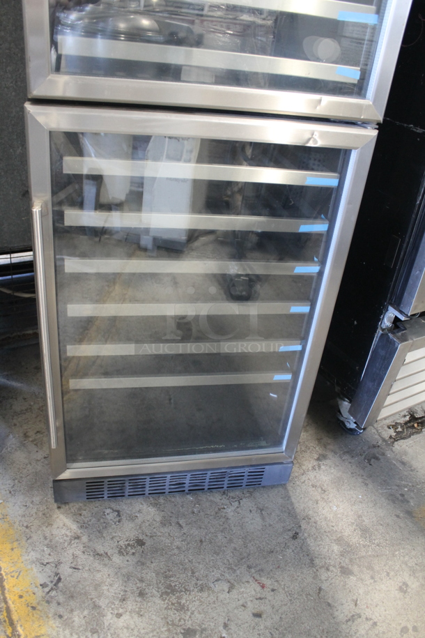 Stainless Steel Commercial 2 Half Size Door Reach In Wine Chiller. Tested and Powers On But Does Not Get Cold - Image 3 of 10