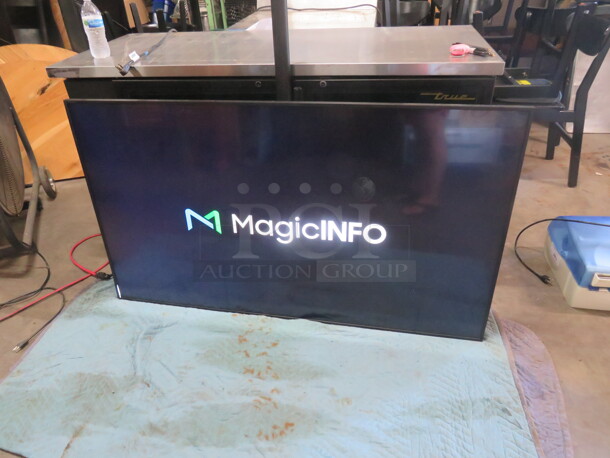 One WORKING Samsung 65 Inch Premium Display Monitor Used as A Menu Board. Great Picture. With Wall Mount. #LH65QBREBGCXZA. - Image 1 of 1