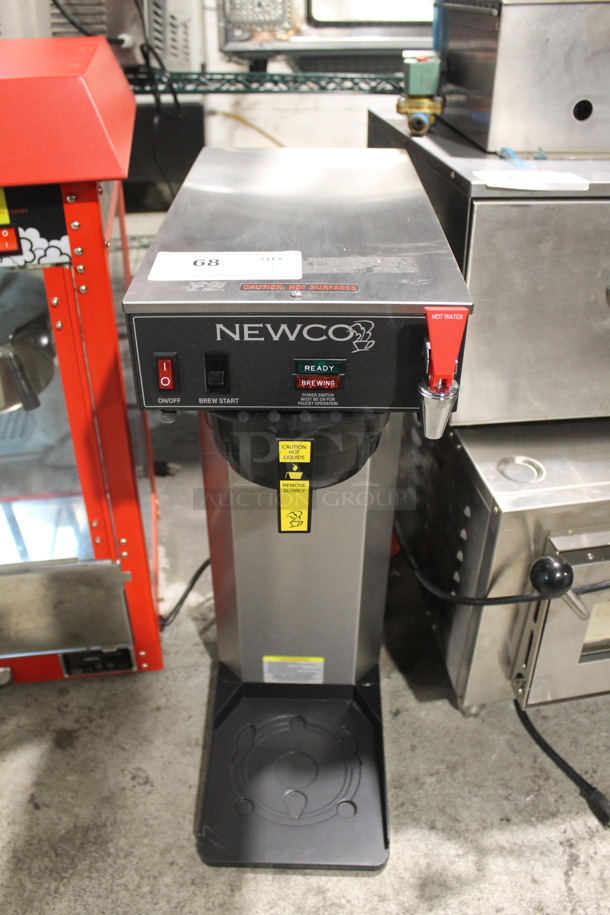 BRAND NEW SCRATCH AND DENT! 2017 Newco ACE-D Stainless Steel Commercial Countertop Coffee Machine w/ Hot Water Dispenser and Poly Brew Basket. 120 Volts, 1 Phase.  - Image 1 of 9