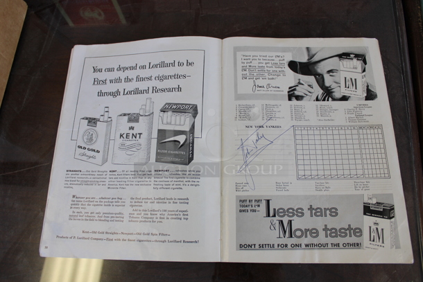 Official Program From Yankees vs Milwaukee Braves 1958 World Series! - Image 4 of 7