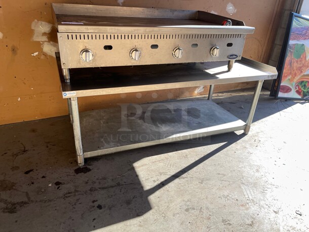 Clean! Commercial Heavy Duty Stainless Steel 60 inch Equipment Stand NSF Great For Any Grill Burner or Griddle  - Image 3 of 10