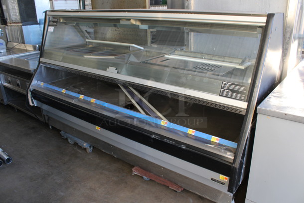 Metal Commercial Floor Style Refrigerated Display Case Merchandiser. 120-208 Volts, 3 Phase. 97x40x54