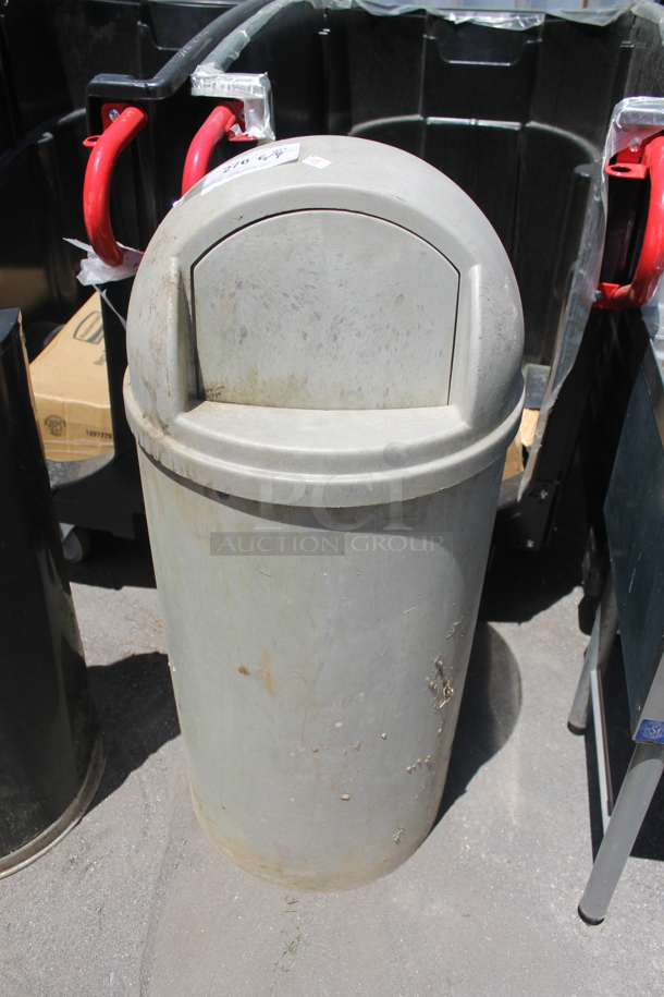 Gray Poly Trash Can Shell. - Image 1 of 5