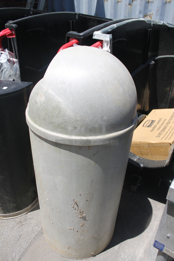 Gray Poly Trash Can Shell. - Image 2 of 5