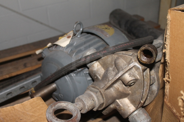 ALL ONE MONEY! TWO PALLET LOT Including  Metal Motor, Pond Pro Liquid Blue Magic Catalyst Bottles and Metal Vent Pieces. BUYER MUST REMOVE. - Image 7 of 9