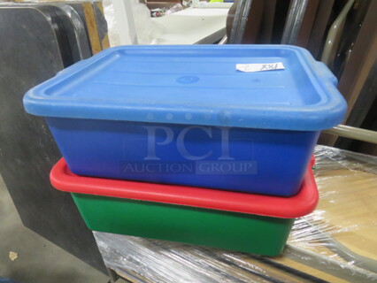 Bussing Tub With Lid. 2XBID