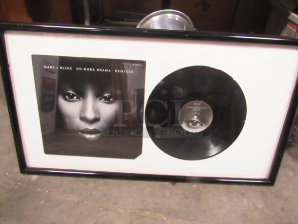 One 34X19 Framed Mary J Blige Vinyl Album NO MORE DRAMA!