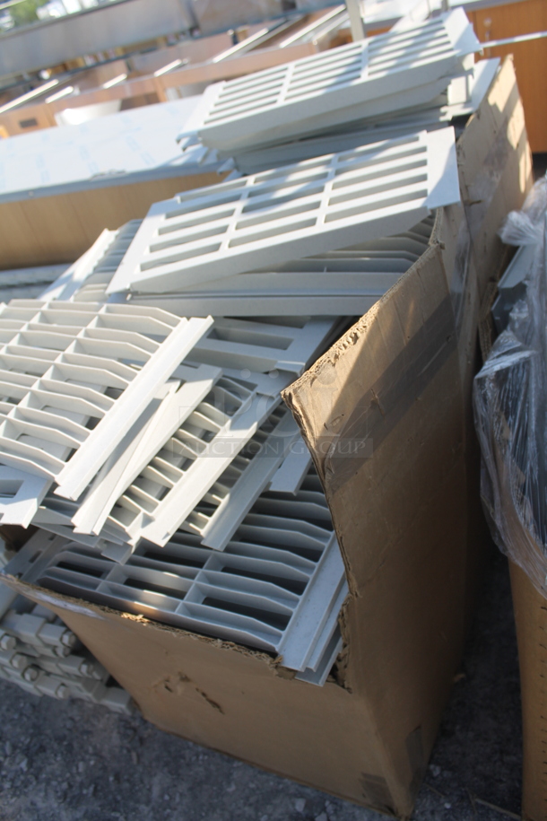 ALL ONE MONEY! Lot of BRAND NEW! Gray Poly Pieces to Shelving Unit. - Image 6 of 9