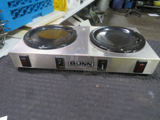 One Bunn Dual Warmer. Model# WX-2. 120 Volt.