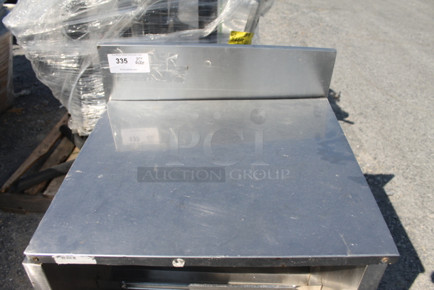 Stainless Steel Table w/ Back Splash and Lower Bottle Rack. - Image 2 of 9