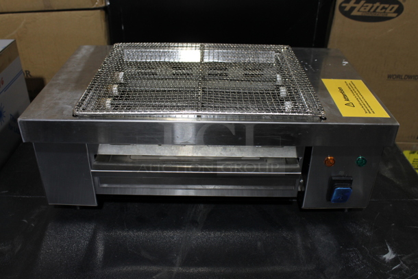 BRAND NEW SCRATCH AND DENT! 2023 Hoocoo IBG-18 Stainless Steel Commercial Countertop Electric Powered Barbecue BBQ Grill. 110 Volts, 1 Phase. Tested and Working! - Image 3 of 7