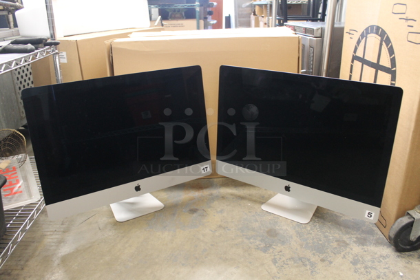 2 Apple A1419 Monitors w/ Apple Box. 2 Times Your Bid!  - Image 1 of 7