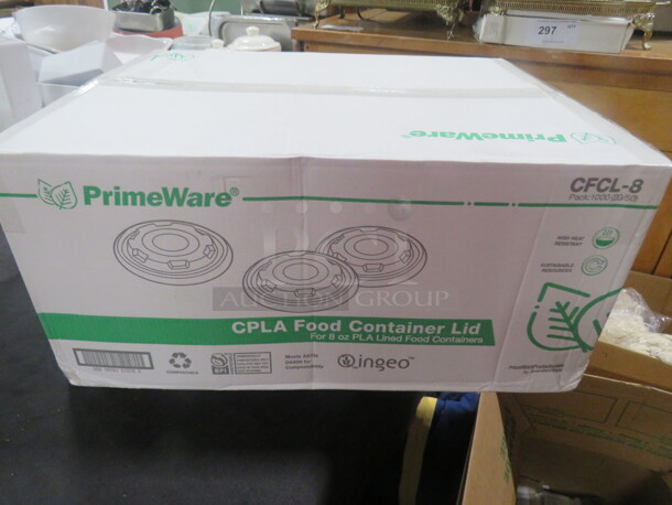 One Case Of 8oz Lids. #CFCL-8. - Image 1 of 1