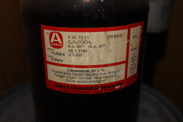 Se-cur-all Cabinets Yellow Metal 2 Door Fire Resistant Cabinet w/ Contents Including Toluene, Xylene, Elvacite Solution. BUYER MUST REMOVE. - Image 11 of 11