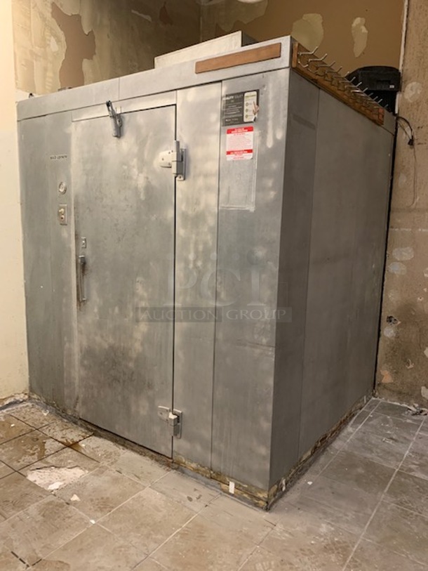 One Self Contained Walkin Cooler With NO Floor. Working When Removed. No Tag. 6X6X6