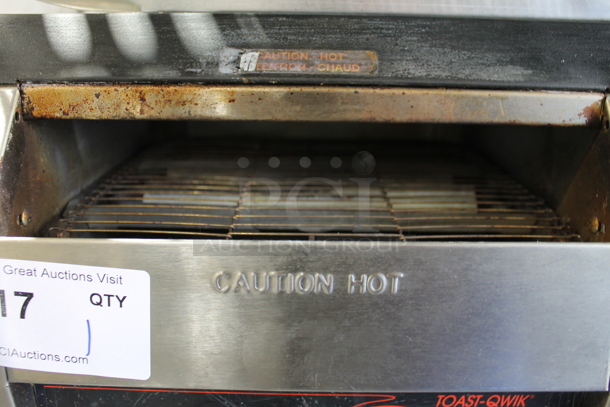 Hatco TQ-10 Stainless Steel Commercial Countertop Toast Qwik Conveyor Toaster Oven. 208 Volts, 1 Phase.  - Image 3 of 4