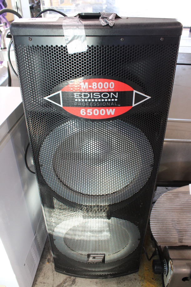 Edison Professional M-8000 6500 W Speaker. 120 Volts, 1 Phase. 17x16x44.5