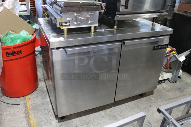 2022 Continental SW48 Stainless Steel Commercial 2 Door Undercounter Cooler. 115 Volts, 1 Phase. Tested and Working! - Item #1097681