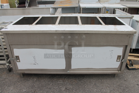 BRAND NEW SCRATCH AND DENT! Stainless Steel Commercial Counter w/ 2 Lower Doors. 