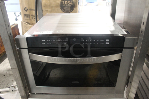 BRAND NEW SCRATCH AND DENT! 2022 KoolMore KM-MD-1SS Stainless Steel Commercial Microwave Oven Drawer. 120 Volts, 1 Phase.  - Image 1 of 5