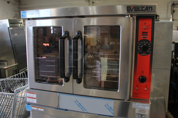 2 BRAND NEW SCRATCH AND DENT! Vulcan VC4GD-11D150K ENERGY STAR Stainless Steel Commercial Propane Gas Powered Full Size Convection Oven w/ View Through Doors, Metal Oven Racks and Thermostatic Controls. Does Not Have Legs. 2 Times Your Bid! - Image 4 of 11