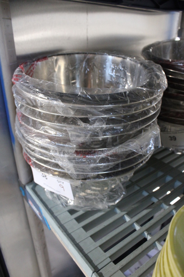10 BRAND NEW! Stainless Steel Bowls. 10x10x4.5. 10 Times Your Bid!