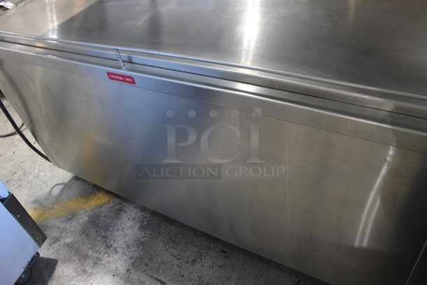 Stainless Steel Commercial Portable Warming Buffet Station w/ Sneeze Guard on Commercial Casters. Cannot Test Due To Plug Style - Image 7 of 9