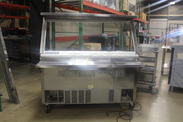 GENTLY USED! Beverage Air Model SPE60-24M-STL Commercial Stainless Steel Clear Top Refrigerated Buffet Line/Prep Table On Casters. 60x48x61.5. 115V/60Hz. Working When Pulled!  - Image 8 of 9