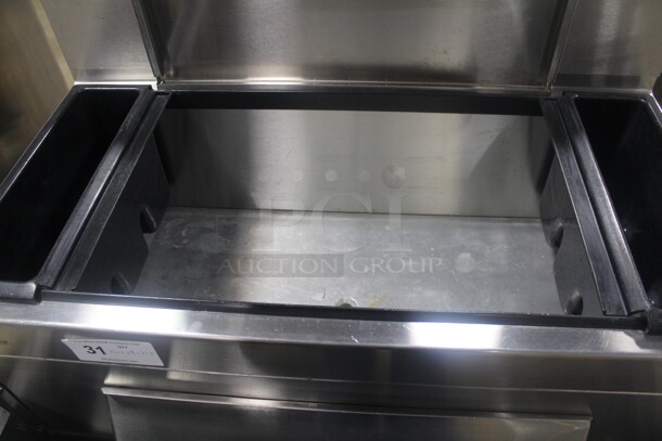 NEW!  Glastender Model SSR-36 Commercial Stainless Steel Cocktail Station Ice Bin With Double Speed Rails. 36x29x37.5  - Image 4 of 6