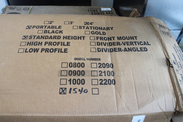 BRAND NEW IN BOX! 1540 Portable Standard Height Sneeze Guard. - Image 3 of 3