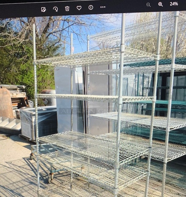 One  Metro Shelf With 5 Shelves. 48X24X86 - Image 1 of 1