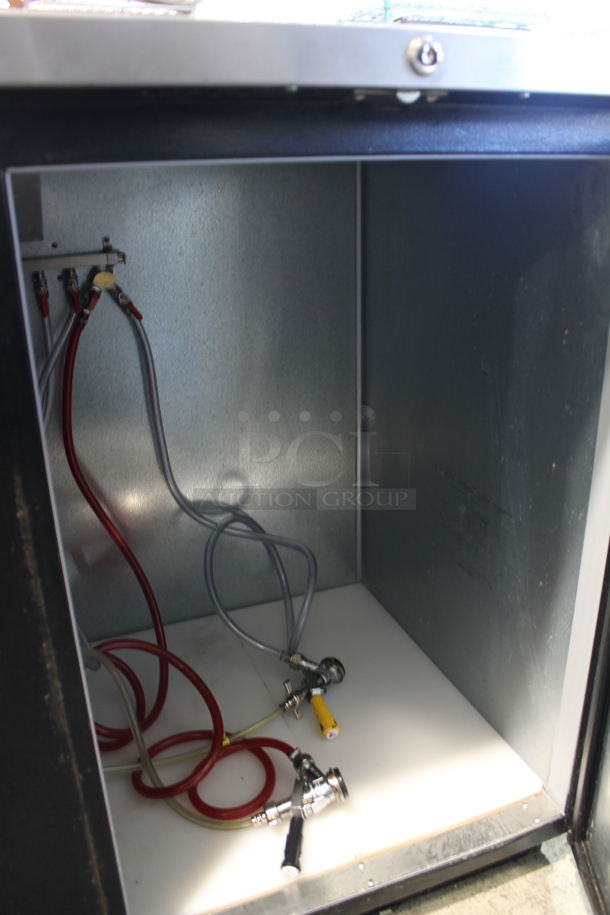Beverage Air DD94HC-1-B Stainless Steel Commercial Direct Draw Kegerator w/ 3 Tap Beer Tower and 2 Tap Beer Tower. 115 Volts, 1 Phase. Tested and Powers On But Does Not Get Cold - Image 9 of 9