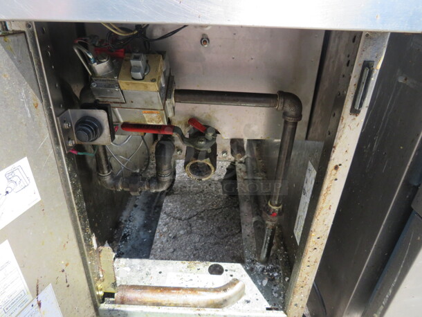 One Frymaster Natural Gas Deep Fryer With 2 Baskets On Casters. #MJ140. 16X32X46. $4893.00 - Image 3 of 3