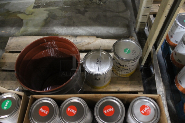 ALL ONE MONEY! PALLET LOT of Various Buckets Including Proflex Primer Part A and B. BUYER MUST REMOVE. - Image 4 of 4