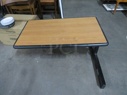 One Wall Mount Brown Laminate Table. 42X24