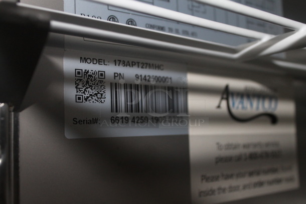 Avantco 178APT27MHC Stainless Steel Commercial Sandwich Salad Prep Table Bain Marie Mega Top on Commercial Casters. 115 Volts, 1 Phase. Tested and Working! - Image 6 of 7