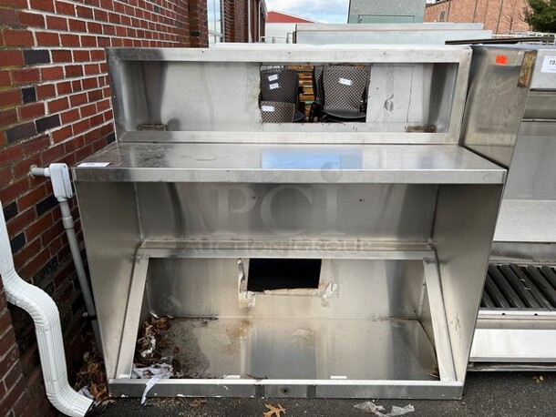 5' Stainless Steel Commercial Grease Hood w/ Make Up Vent Frame. 62x59x24