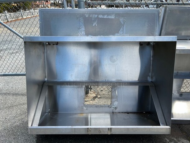 5' Stainless Steel Commercial Grease Hood w/ Make Up Fan Frame. 62x58x24