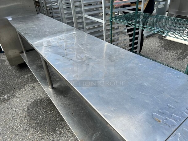 8' Stainless Steel Commercial Table w/ Stainless Steel Under Shelf. 96x20x34 - Image 3 of 4