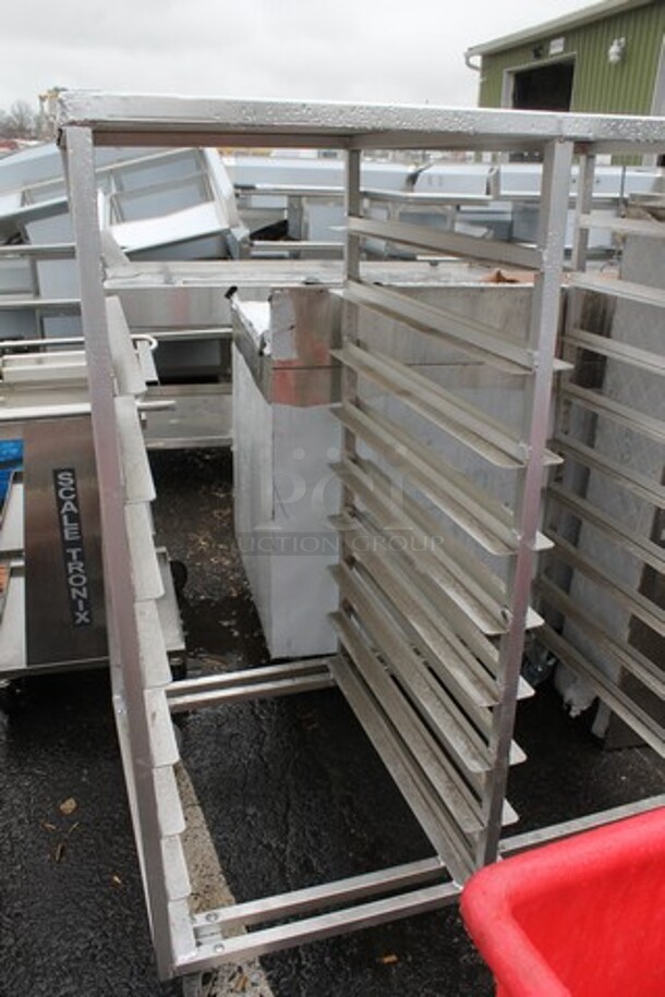 Channel Metal Commercial Double Pan Transport Rack on Commercial Casters.  - Image 2 of 3