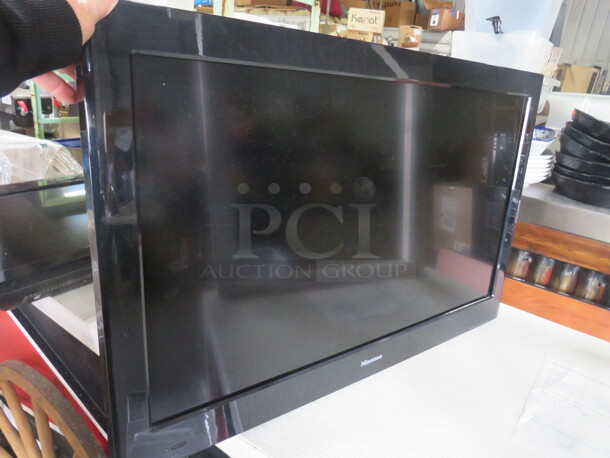 One 32 Inch Hisense Flatscreen TV. #LHDN32V66AUS
