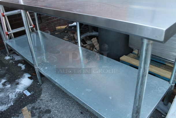Stainless Steel Table w/ Back Splash and Under Shelf. - Image 3 of 4