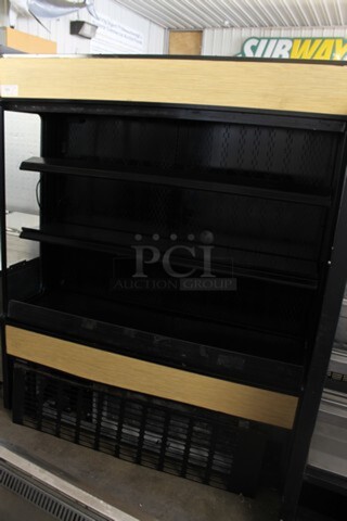 Structural Concepts Oasis B62EW Metal Commercial Floor Style Open Grab N Go Merchandiser w/ Metal Shelves on Commercial Casters. 220 Volts, 1 Phase. Tested and Powers On But Does Not Get Cold