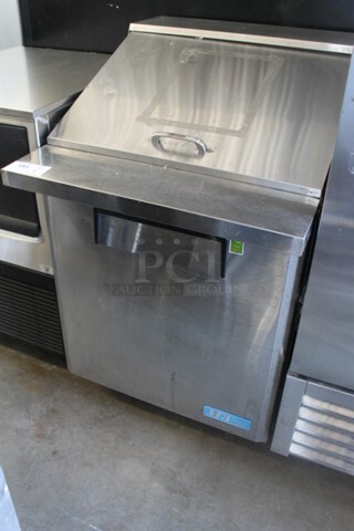 Turbo Air MST-28-12 Stainless Steel Commercial Sandwich Salad Prep Table Bain Marie Mega Top on Commercial Casters. 115 Volts, 1 Phase. Tested and Working!