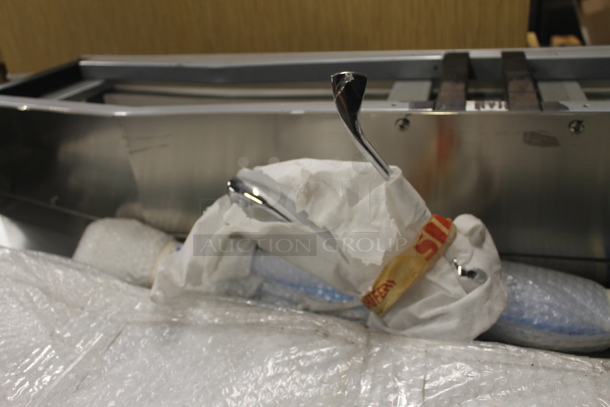 BRAND NEW SCRATCH AND DENT! Sifa Stainless Steel Commercial Work Station w/ 2 Door Cooler and Back Splash. 220-240 Volts.  - Image 5 of 11